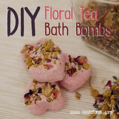 DIY Floral Tea Bath Bombs