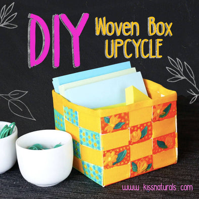 Hand Painted Woven Box Upcycle
