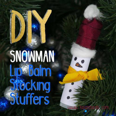 DIY Snowman Lip Balm Stocking Stuffer