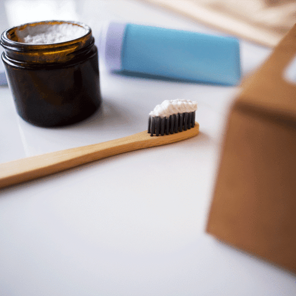 Earthy Good DIY Toothpaste Kit with bamboo toothbrush
